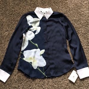 Blue blouse Altuzarra button down. Size S. NWT